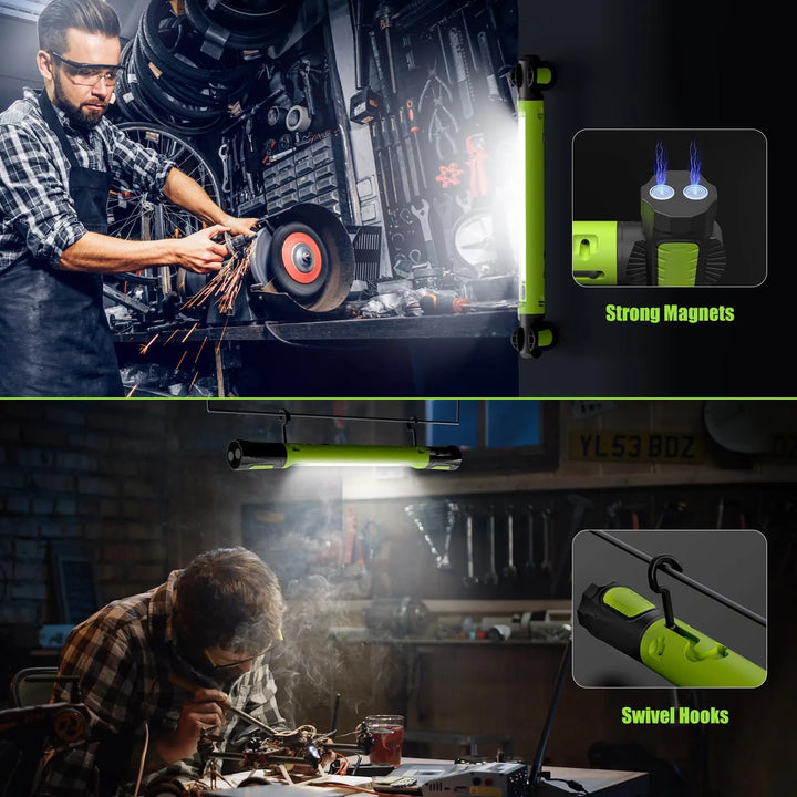 3000 Lumens Heavy-Duty Magnetic LED Work Light – Hands-Free Illumination for Home &amp; Auto - DHACTIVE 3