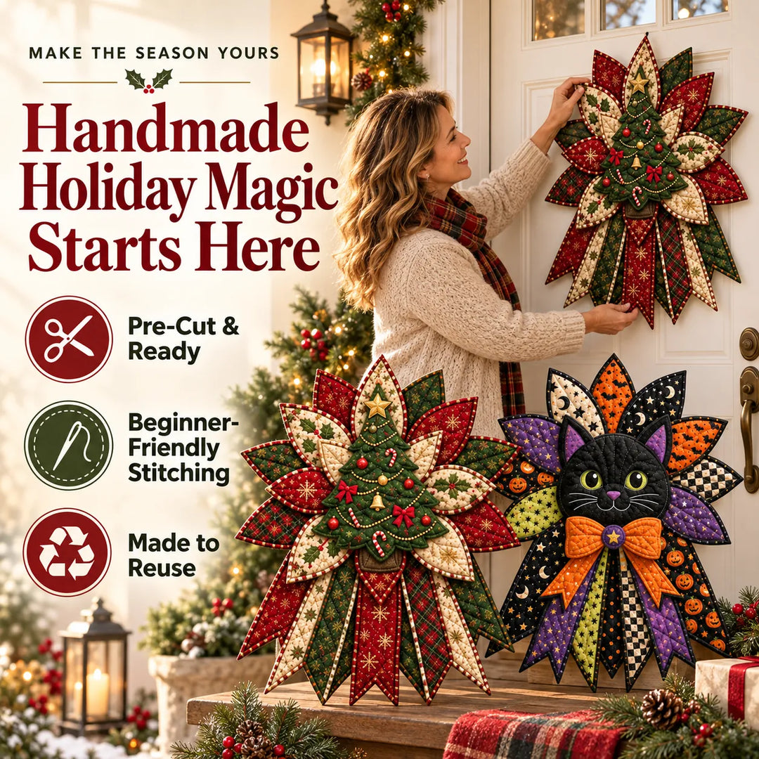 Holiday Door Hanging Quilt Kit – Christmas &amp; Halloween DIY