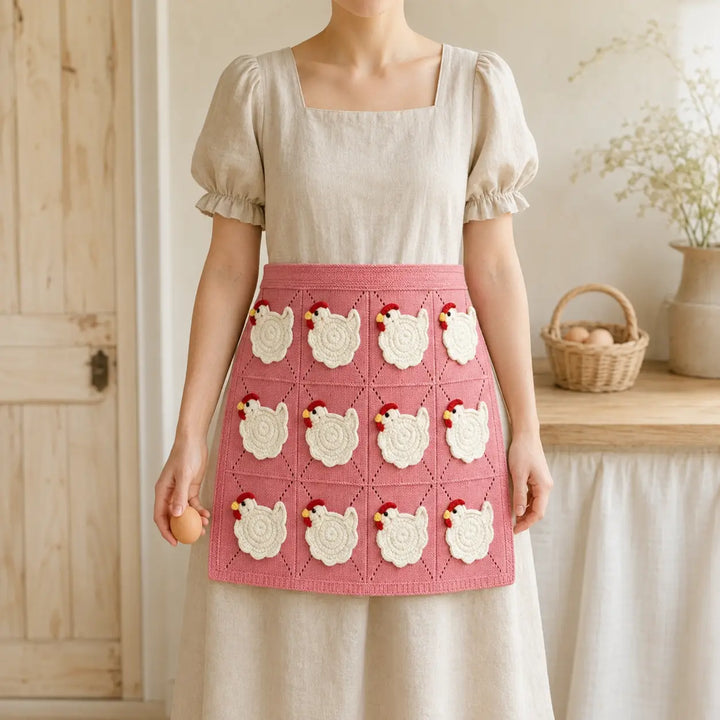 Mother Hen Egg Collecting Apron with Individual Egg Pockets