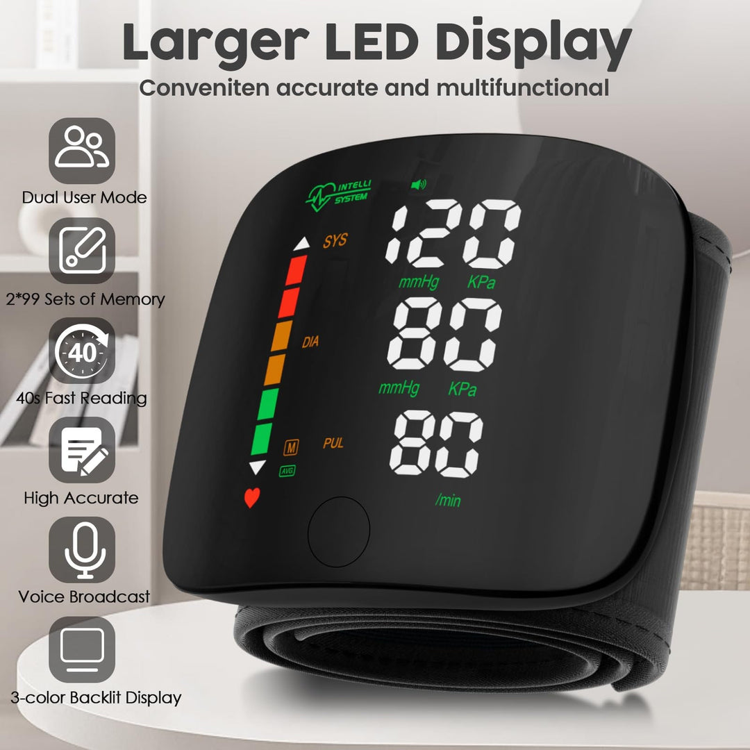 Wrist Blood Pressure Monitor – Effortless Daily Tracking - DHACTIVE 2