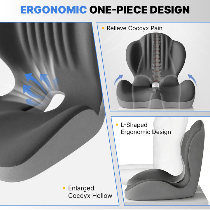 Ergonomic Seat Cushion – All-Day Back &amp; Seat Support - DHACTIVE 3