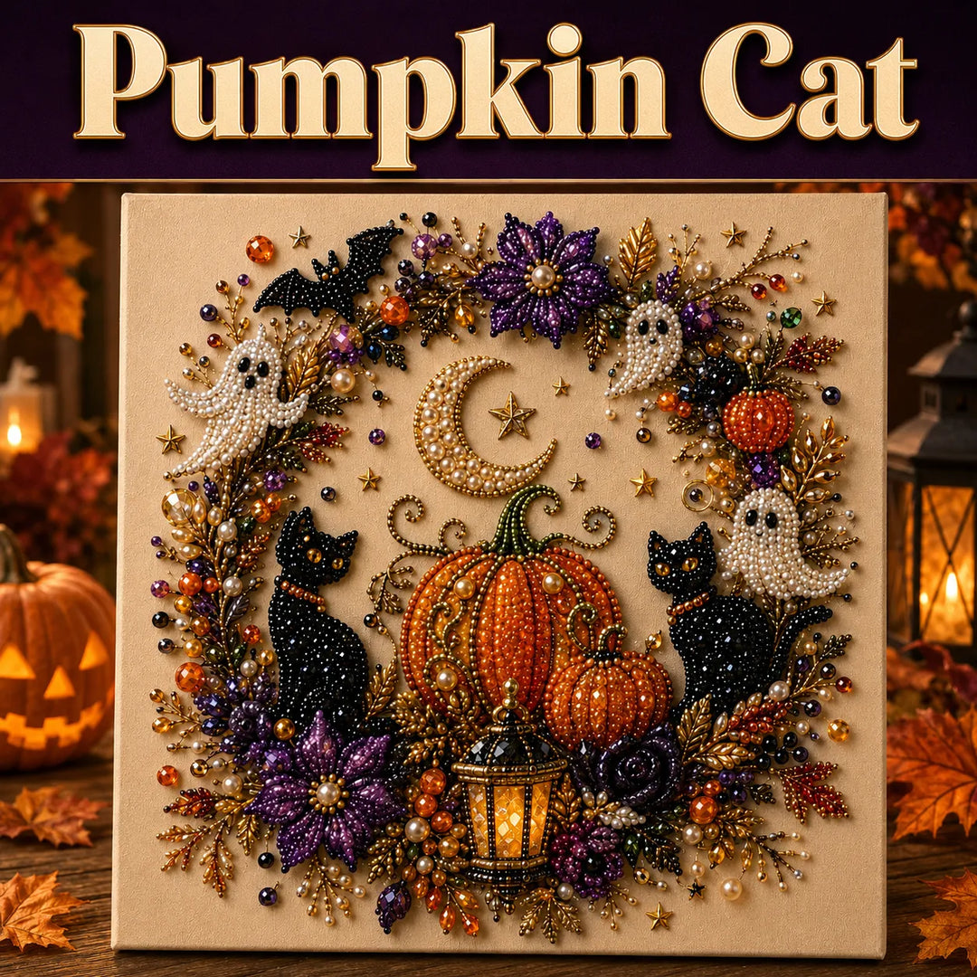 Halloween 3D Pearl Painting Kit – Adorable Ghost Decor, Beginner-Friendly