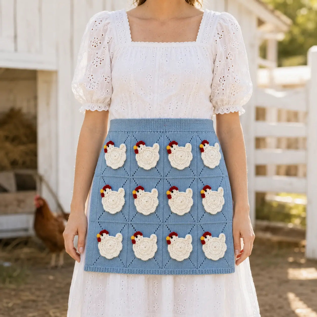 Mother Hen Egg Collecting Apron with Individual Egg Pockets