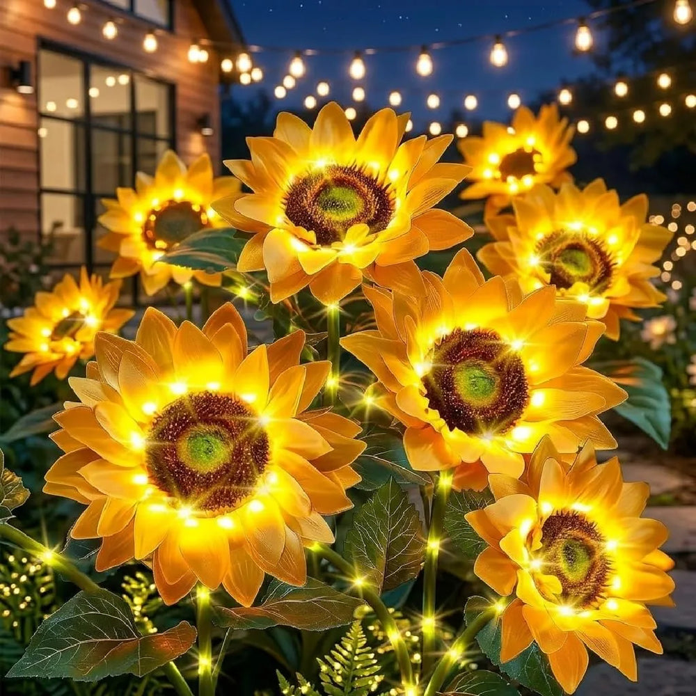Solar Sunflower Lights – Bigger & Brighter for Seniors' Garden - DHACTIVE 2