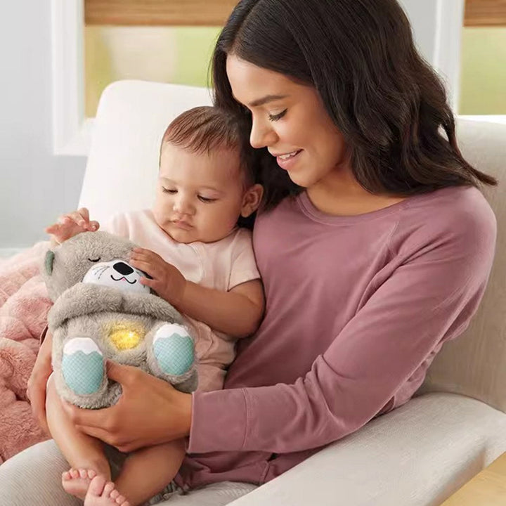 Calming Otter Plush Toy – Rhythmic Breathing Sleep Companion - DHACTIVE 2