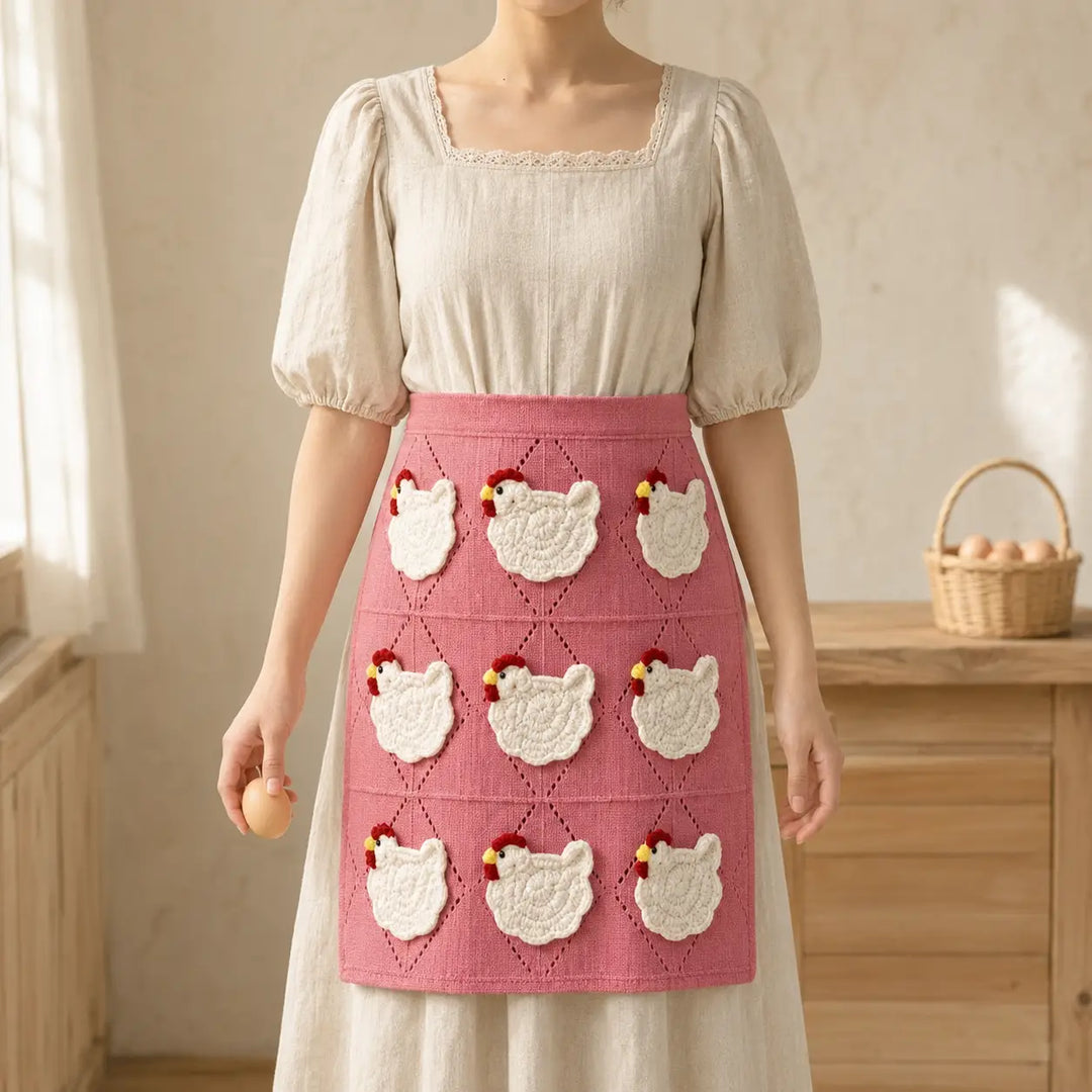 Mother Hen Egg Collecting Apron with Individual Egg Pockets