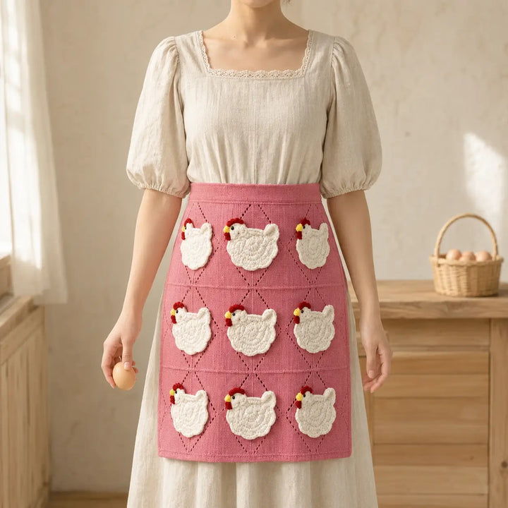 Mother Hen Egg Collecting Apron with Individual Egg Pockets