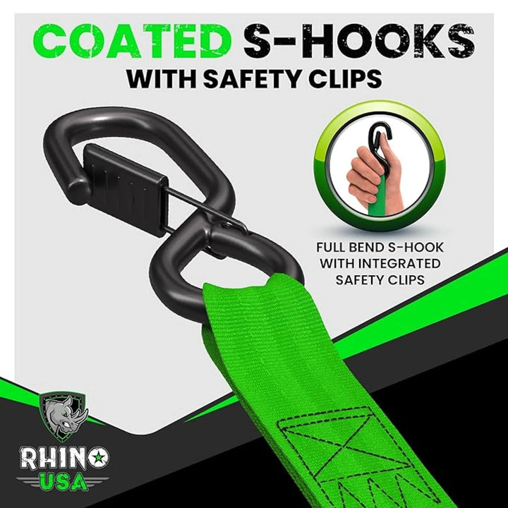 Retractable Ratchet Tie Down Straps – No Knots for Truck &amp; Trailer - DHACTIVE 4
