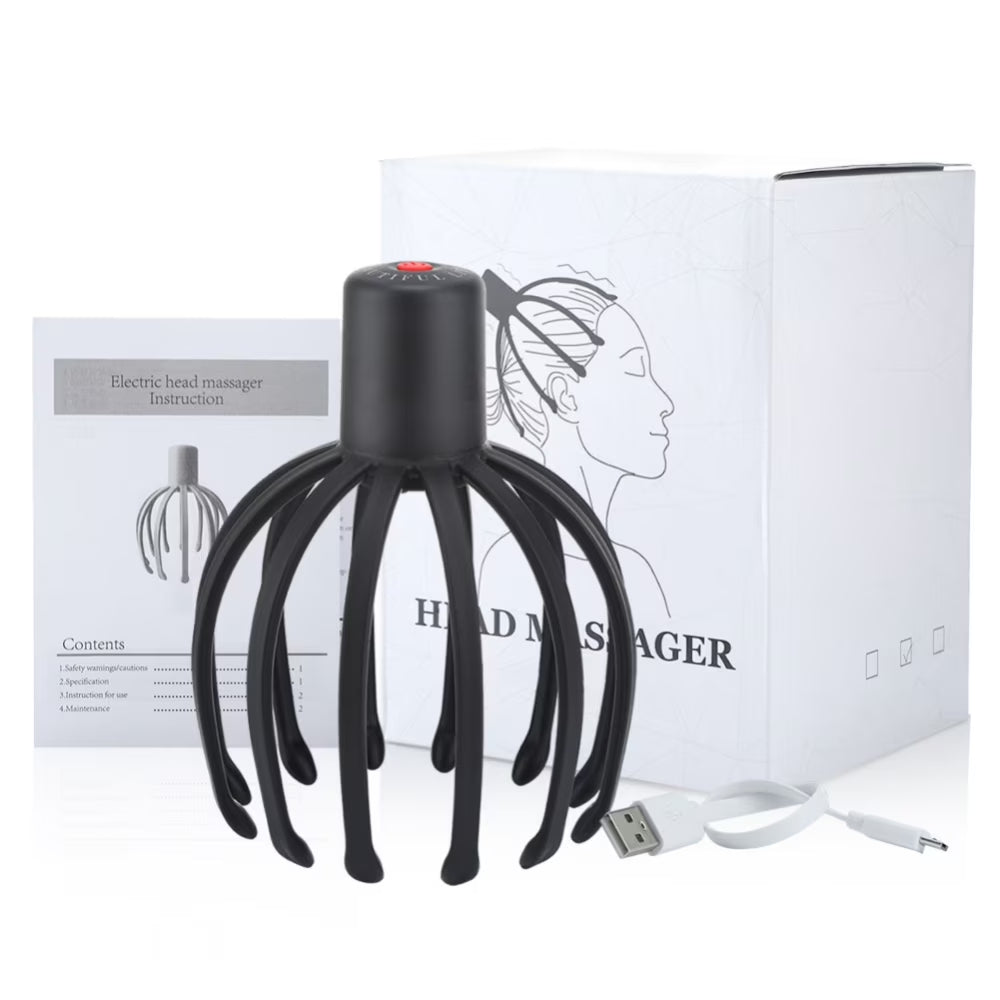Electric Scalp Massager with 3 Modes, 360 Degree Head Massager, Cordless Portable Head Scratcher for Stress Relax