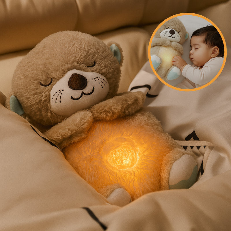 Calming Otter Plush Toy – Rhythmic Breathing Sleep Companion - DHACTIVE