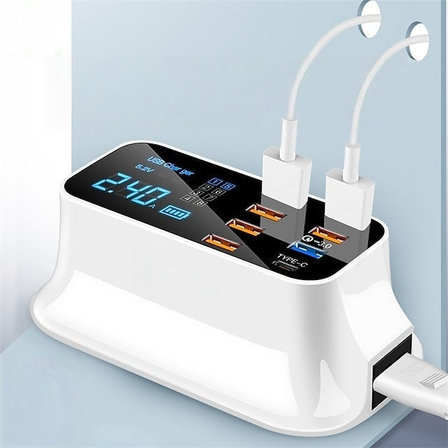 8-Port USB Charging Station – 55W-140W Fast Charger Hub - DHACTIVE
