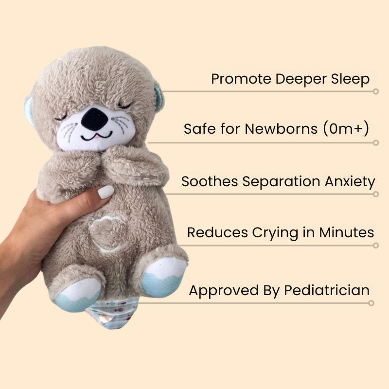 Calming Otter Plush Toy – Rhythmic Breathing Sleep Companion - DHACTIVE 3