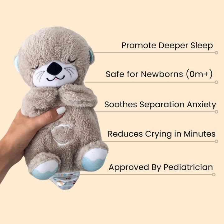 Calming Otter Plush Toy – Rhythmic Breathing Sleep Companion - DHACTIVE 3