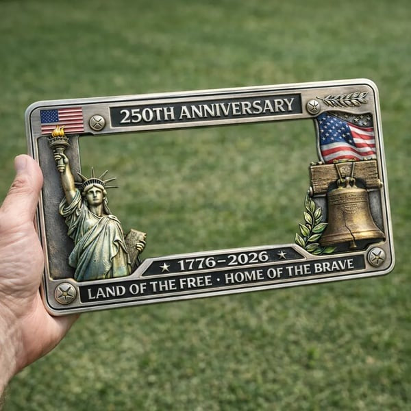 American 250th Anniversary Commemorative License Plate Frame - DHACTIVE 4