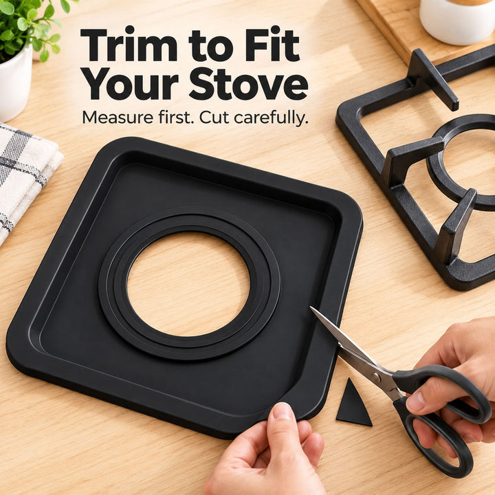 Reusable Silicone Gas Stove Protector Mat, Cut-to-Fit Burner Pad