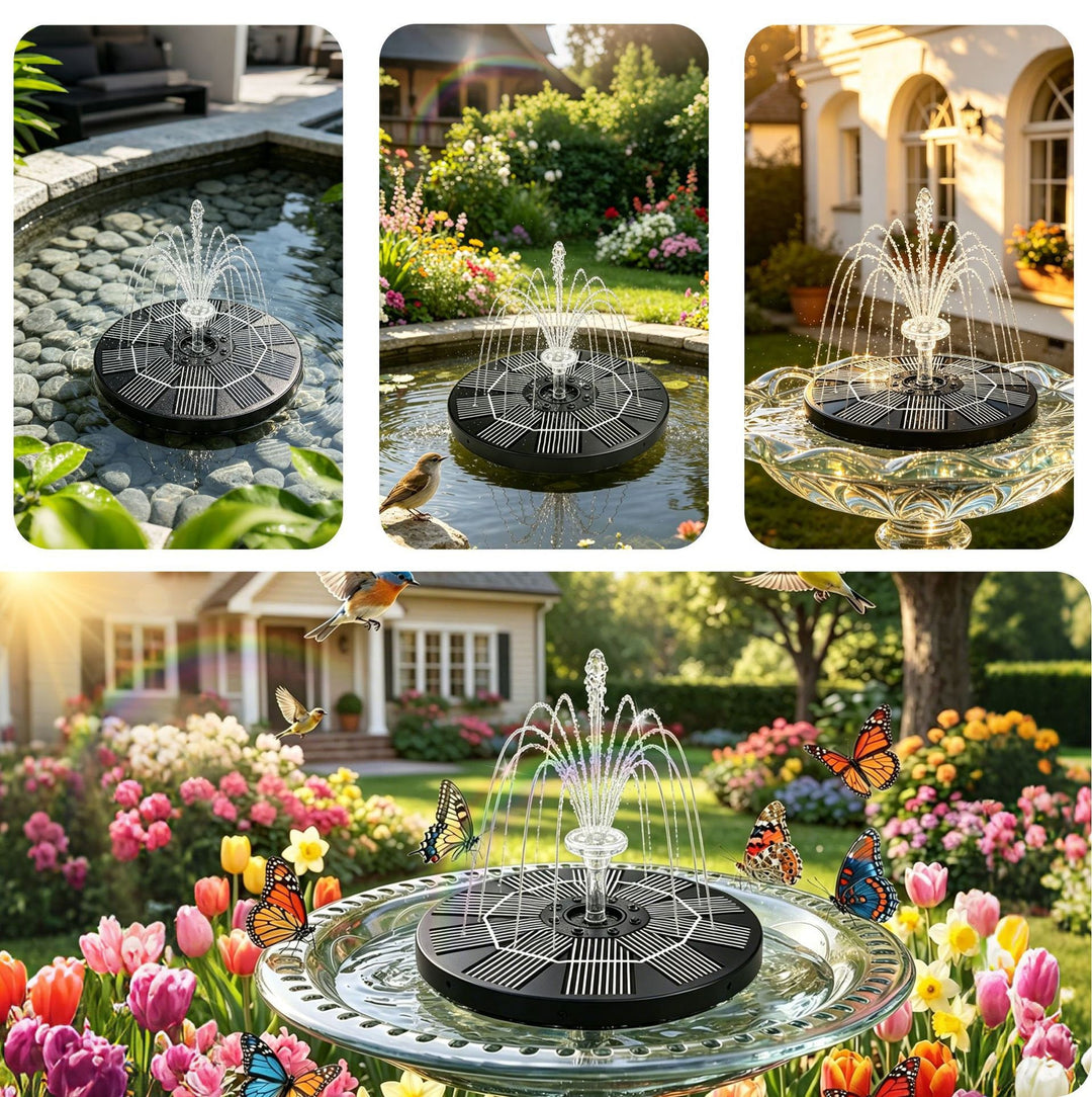 Solar Fountain – Anti-Drift Bird Bath Pump - DHACTIVE 2