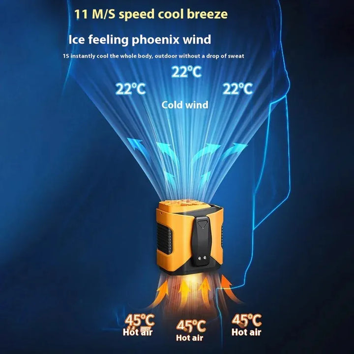 Portable Waist-Mounted Fan with Long Battery Life