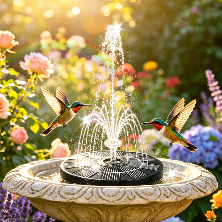 Solar Fountain – Anti-Drift Bird Bath Pump - DHACTIVE