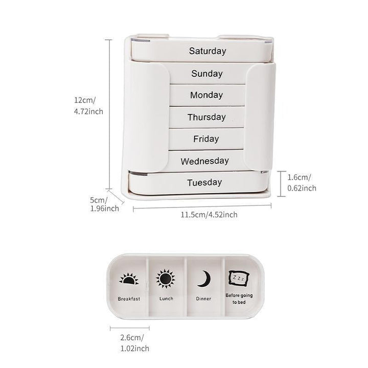 7-Day Pill Organizer – Compact Weekly Vitamin Case