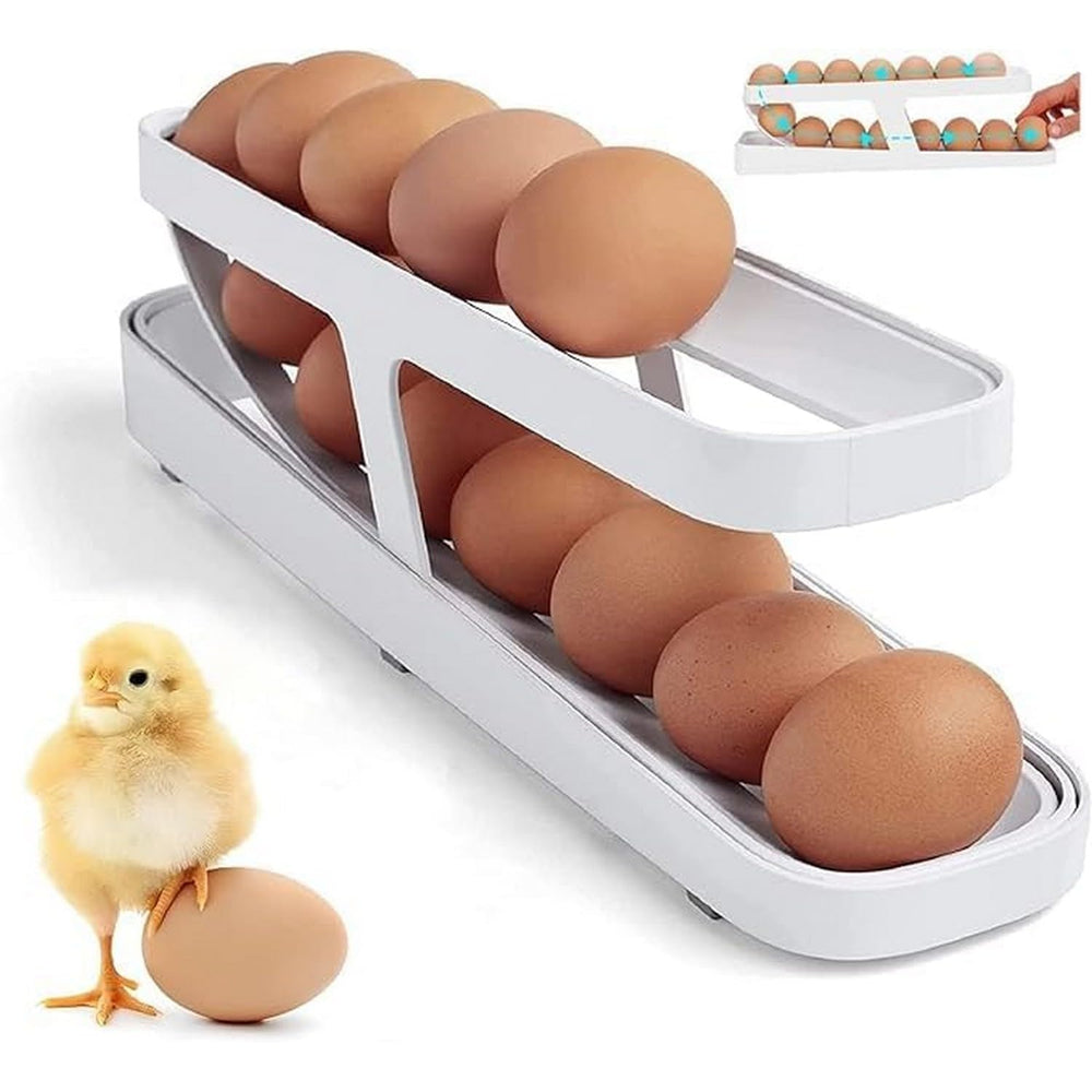 Automatic Egg Dispenser for Fridge – Space-Saving Rolling Egg Rack for Easy Access - DHACTIVE 2