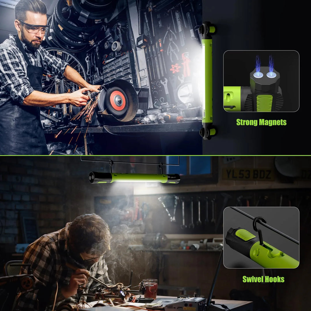 3000 Lumens Heavy-Duty Magnetic LED Work Light – Hands-Free Illumination for Home &amp; Auto