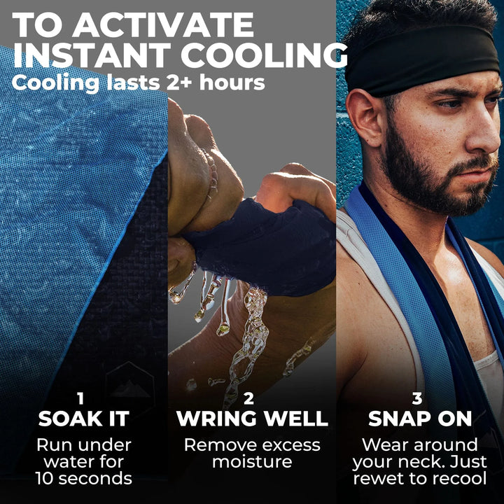 2-Pack Cooling Towels – Hyper-Evaporative Microfiber for Hot Days - DHACTIVE 2
