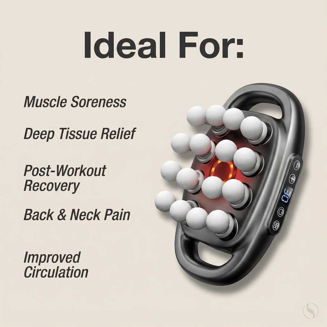16-Head Electric Massager - Deep Kneading for Back, Neck &amp; Leg Pain