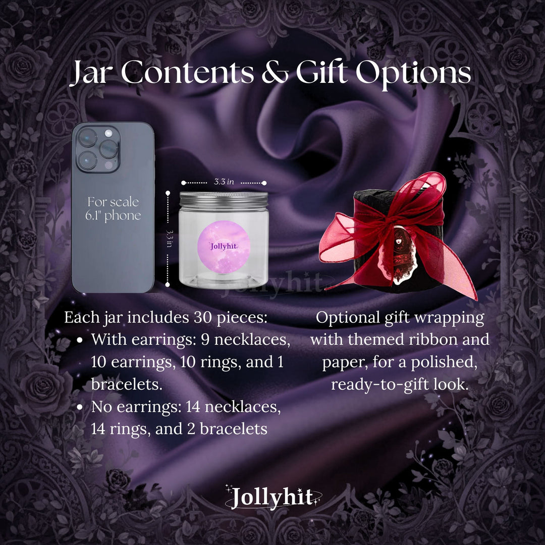 Mystery Jewelry Jar – 15-Piece Gothic or Ocean Mix