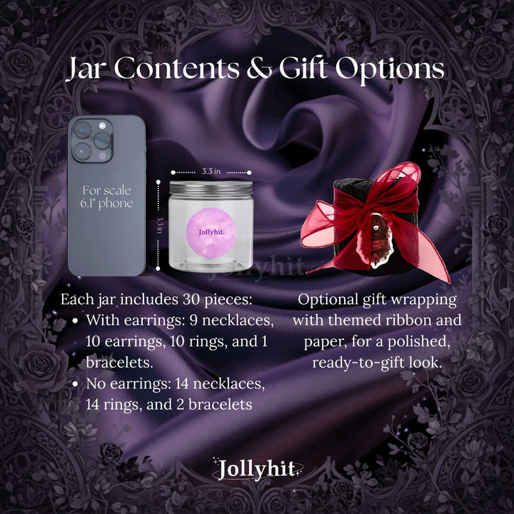 Mystery Jewelry Jar – 15-Piece Gothic or Ocean Mix