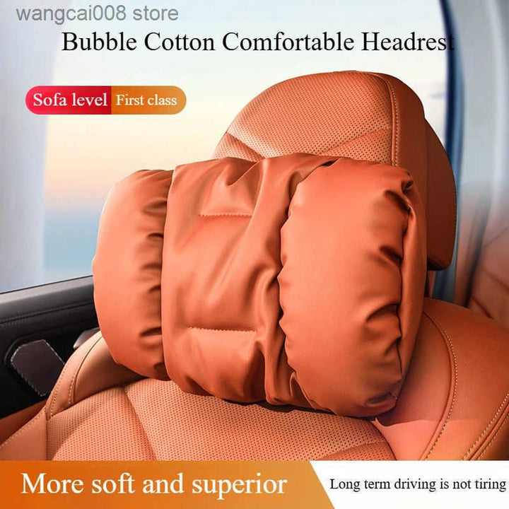 Suede-Touch Car Headrest &amp; Lumbar Support Set - DHACTIVE 3