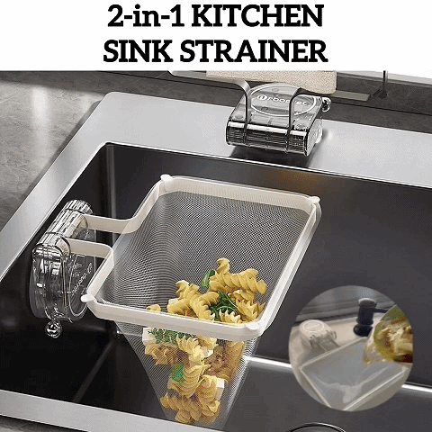 Foldable Sink Strainer Basket – Stainless Steel, Suction Cup Hold - DHACTIVE