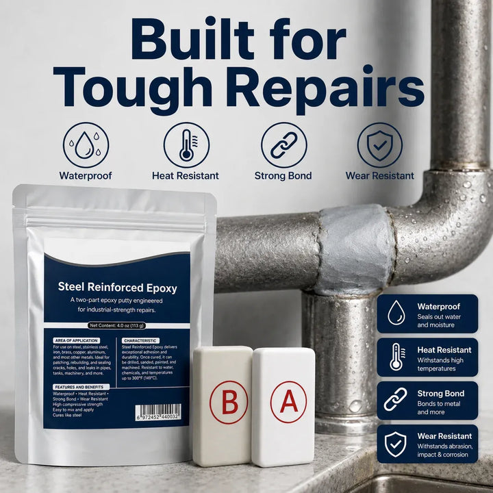 Epoxy Repair Putty – Steel-Strength Bond for Wood, Metal &amp; PVC