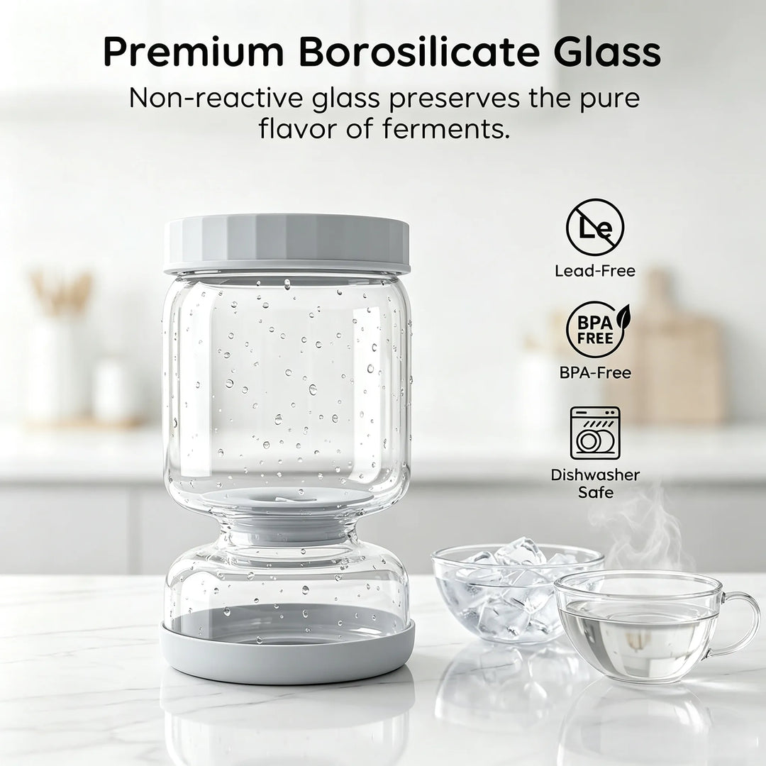 Pickle &amp; Olive Hourglass Jar with Strainer – 2 Pack, BPA-Free