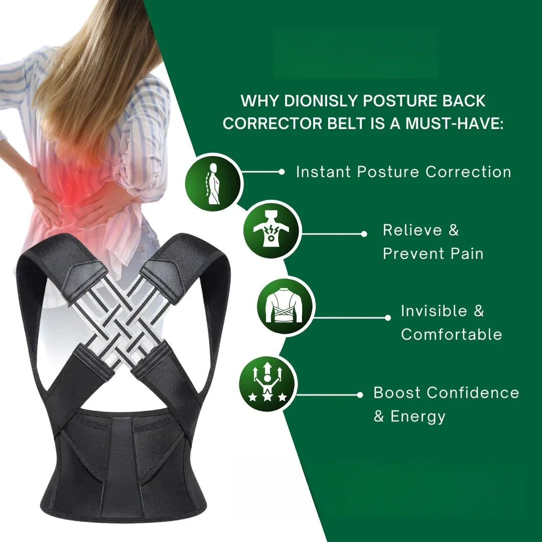 Adjustable Posture Reminder Support Belt