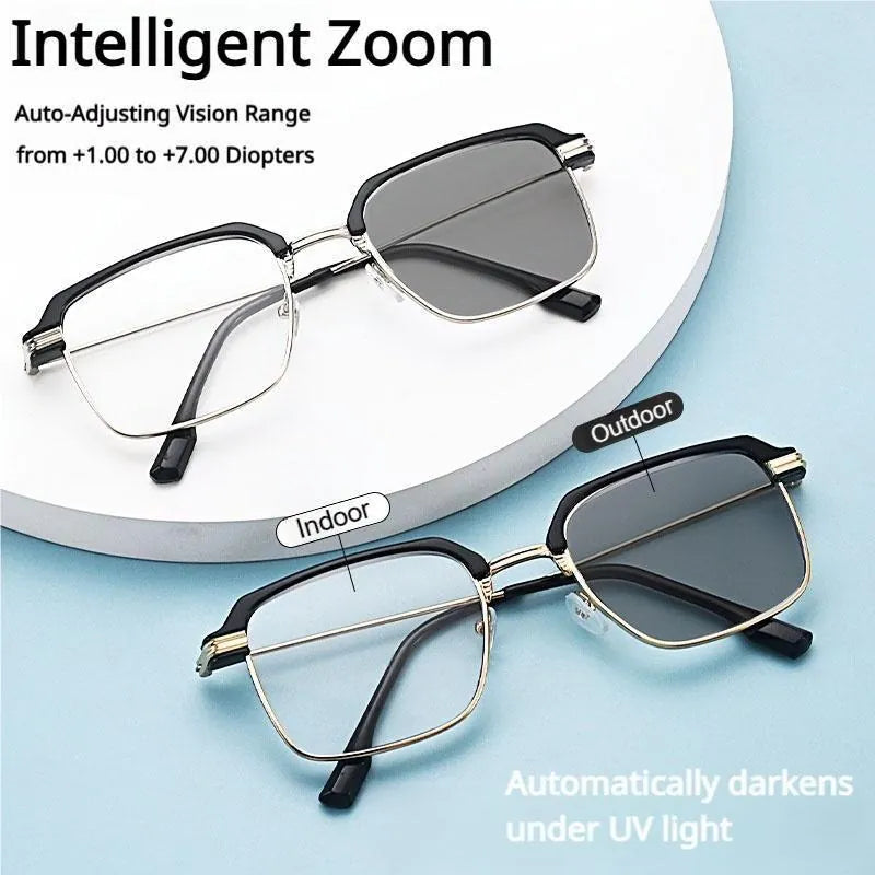 Auto-Zoom Reading Glasses – Ergonomic &amp; Anti-Blue Light