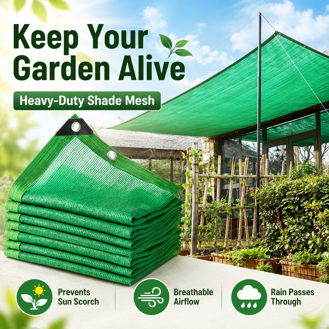 Breathable Patio &amp; Garden Shade Sail - Anti-UV Protective Netting Cover - DHACTIVE