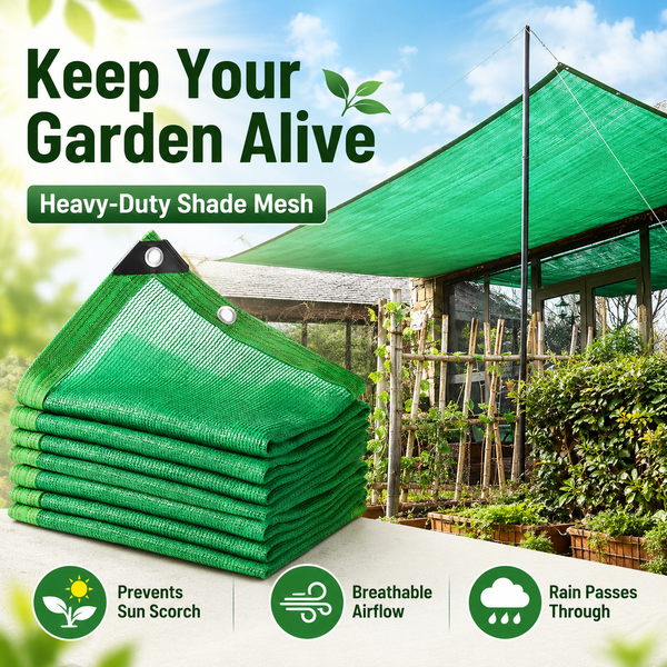 Breathable Patio & Garden Shade Sail - Anti-UV Protective Netting Cover