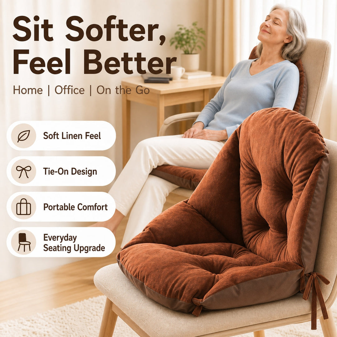 Linen Chair Seat Cushion for Everyday Sitting Comfort - DHACTIVE