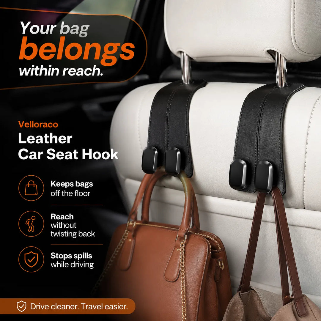 2-Pack Car Seat Back Hangers – Easy-Reach Storage to Stop Back-Straining