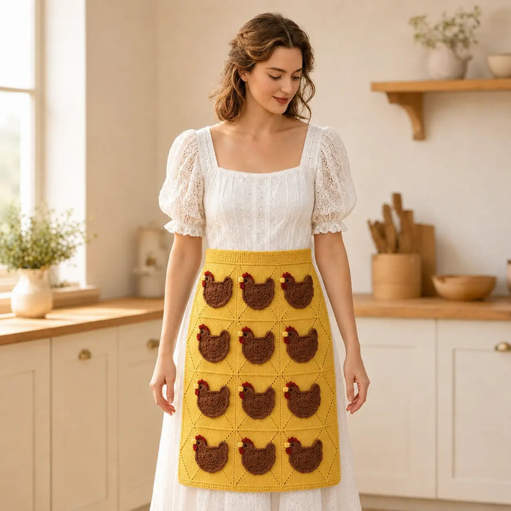 Mother Hen Egg Collecting Apron with Individual Egg Pockets