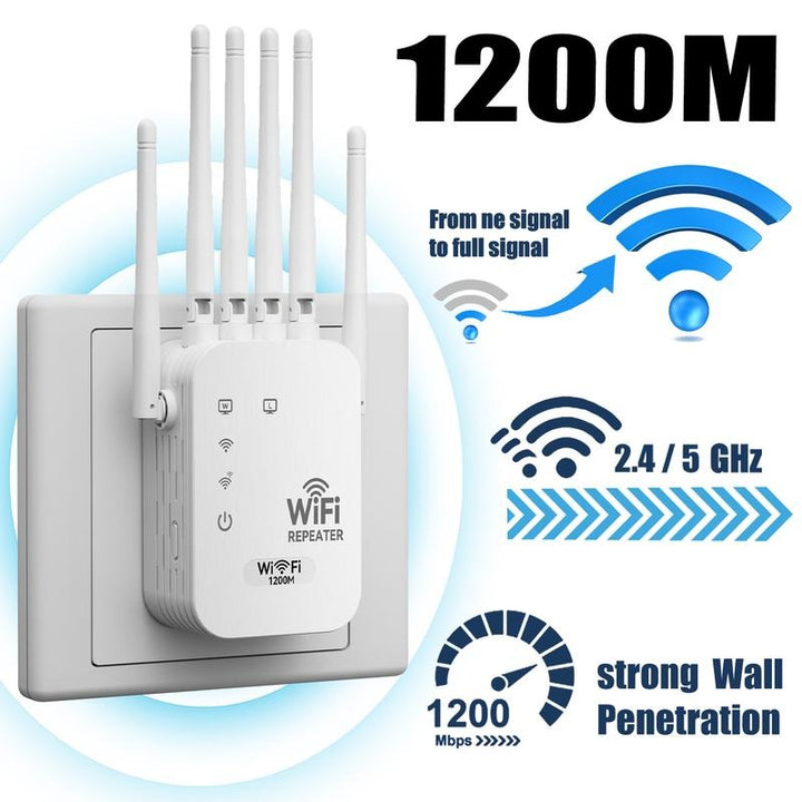 Dual-Band 1200Mbps WiFi Range Extender
