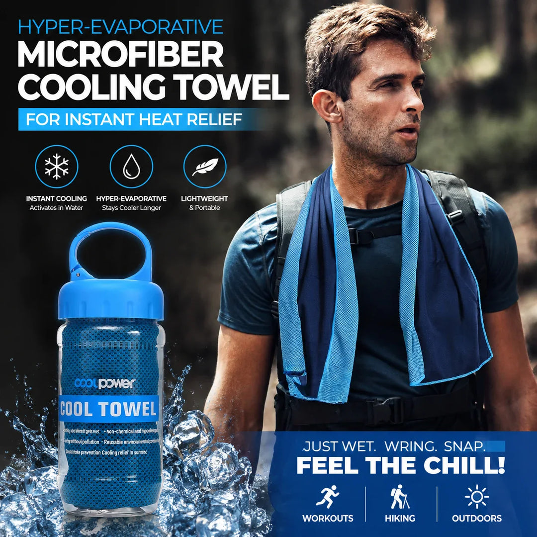 2-Pack Cooling Towels – Hyper-Evaporative Microfiber for Hot Days - DHACTIVE