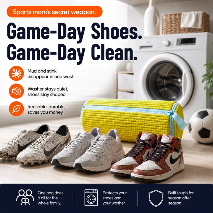 Shoe Washing Bag for Washer &amp; Dryer - Protects Sneakers, Cleans Deeply