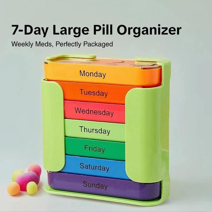 7-Day Pill Organizer – Compact Weekly Vitamin Case