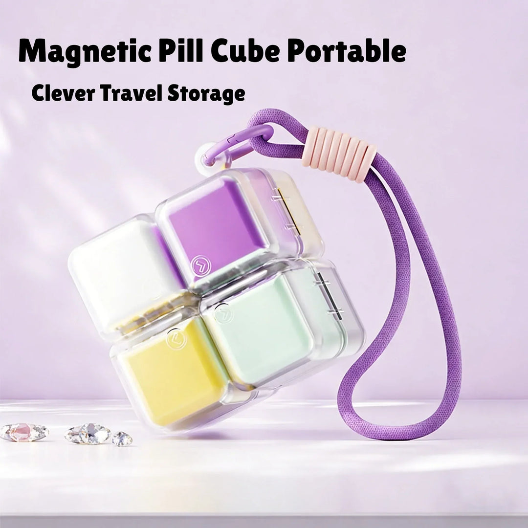 Magnetic Pill Cube Portable – Clever Travel Storage - DHACTIVE