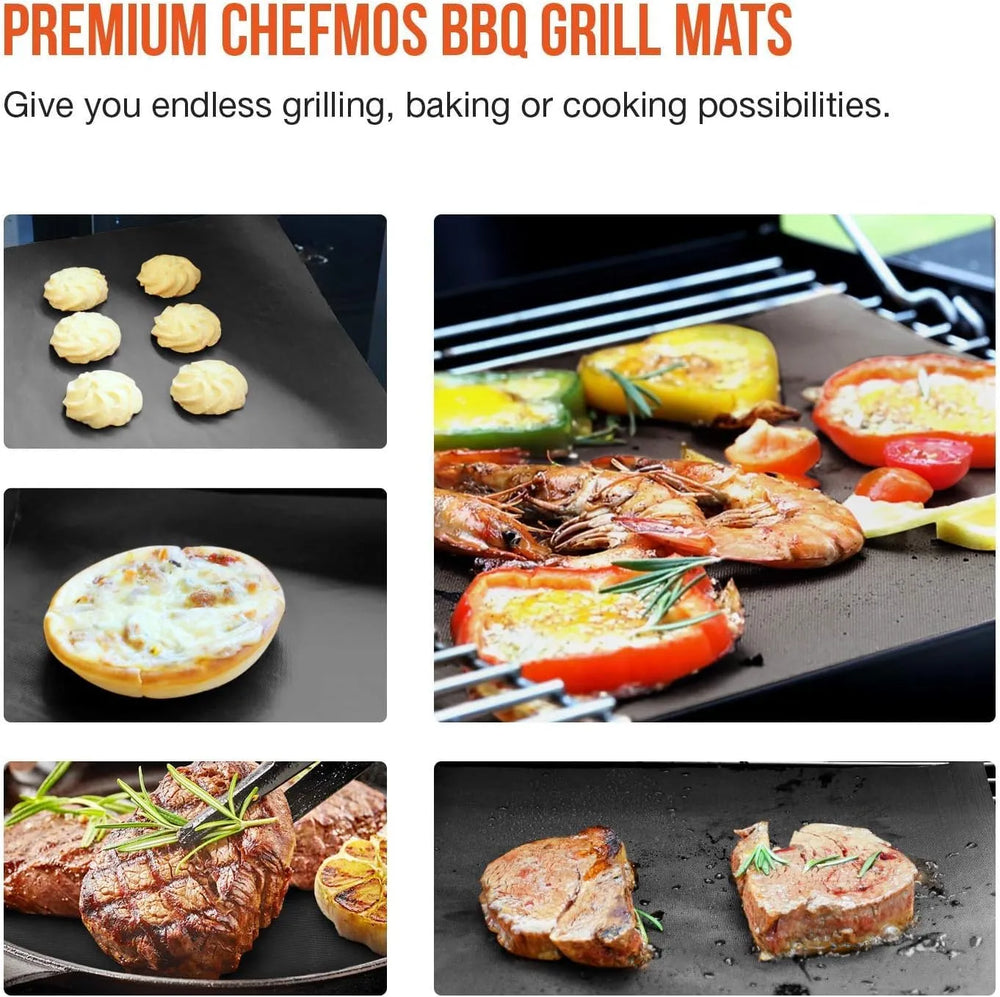 4-Pack 500°F Continuous Heat Grill Mats – No More Melted BBQs - DHACTIVE 2