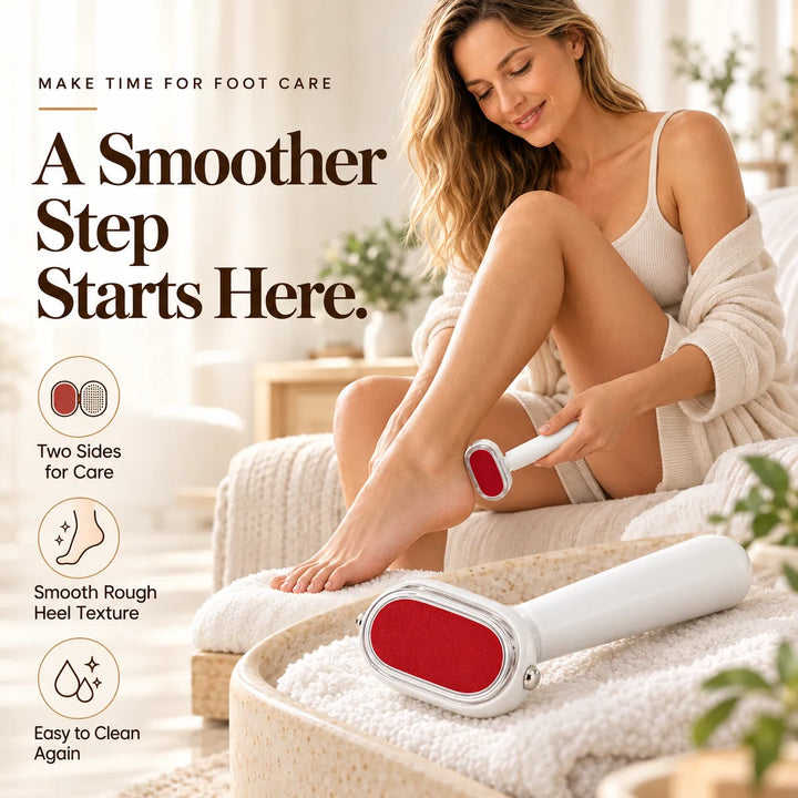 2-in-1 Foot Callus Remover – Dual-Sided Heel Scraper &amp; Smoothing File