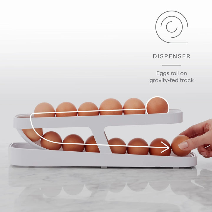 Automatic Egg Dispenser for Fridge – Space-Saving Rolling Egg Rack for Easy Access - DHACTIVE 3
