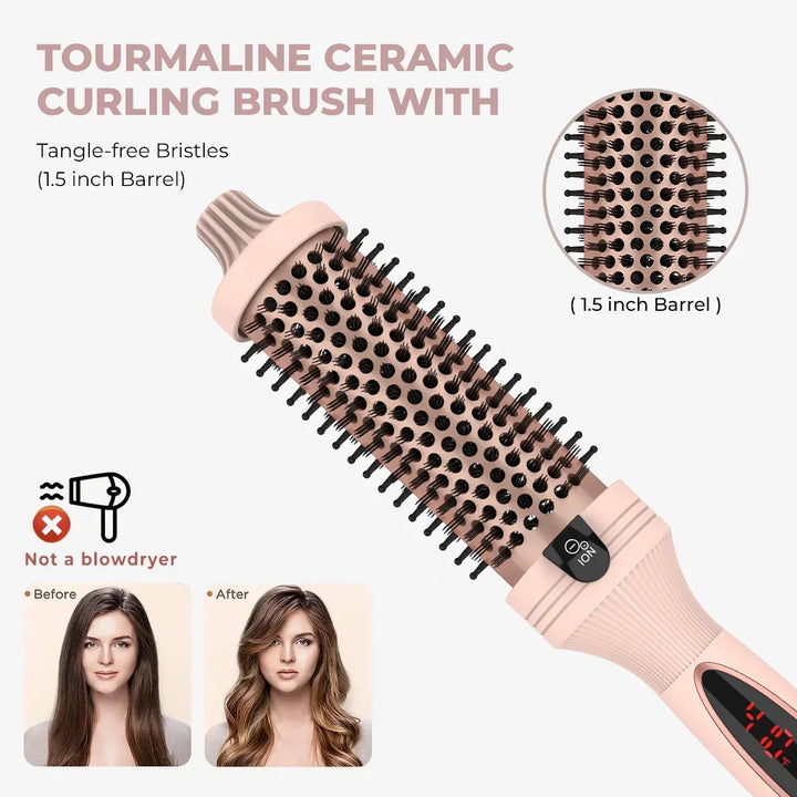 3-in-1 Pro Negative Ion Two PTC Heaters Thermal Brush