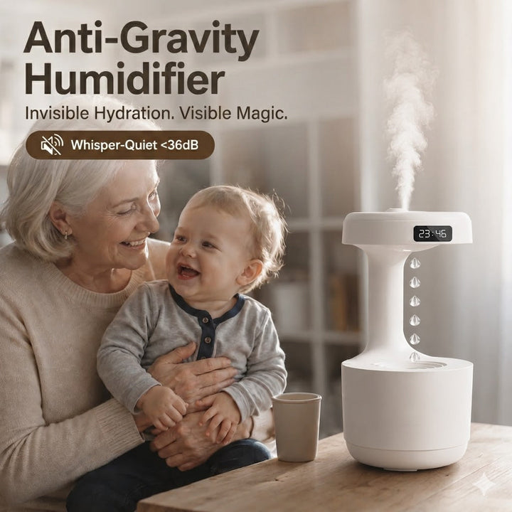 Anti-Gravity Humidifier – Whisper-Quiet, Auto-Off &amp; Senior-Friendly Design - DHACTIVE